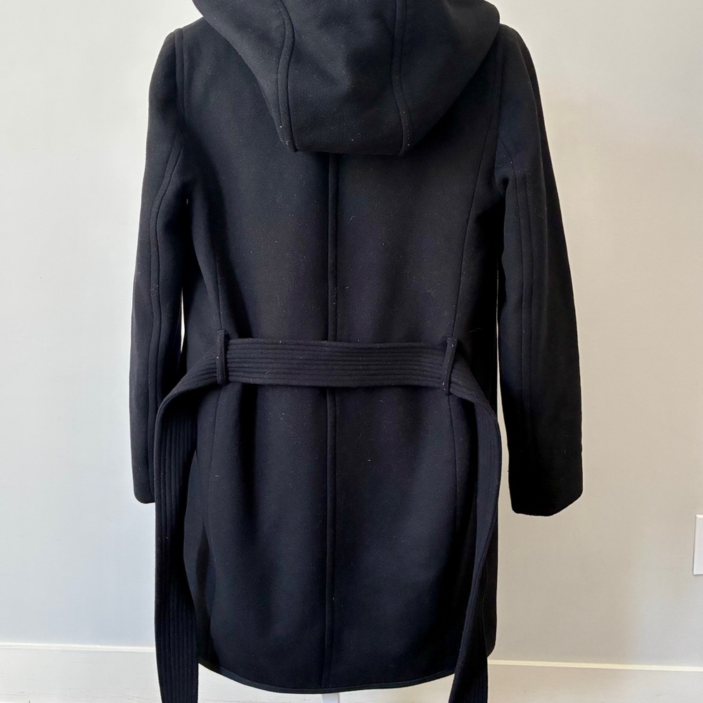 Wilfred Black Hooded Coat